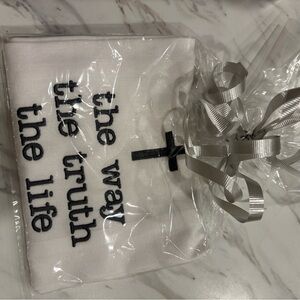 White Pouch with Inspirational Text